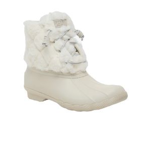 Sperry Saltwater Duck Boot Ankle Height Faux Fur
